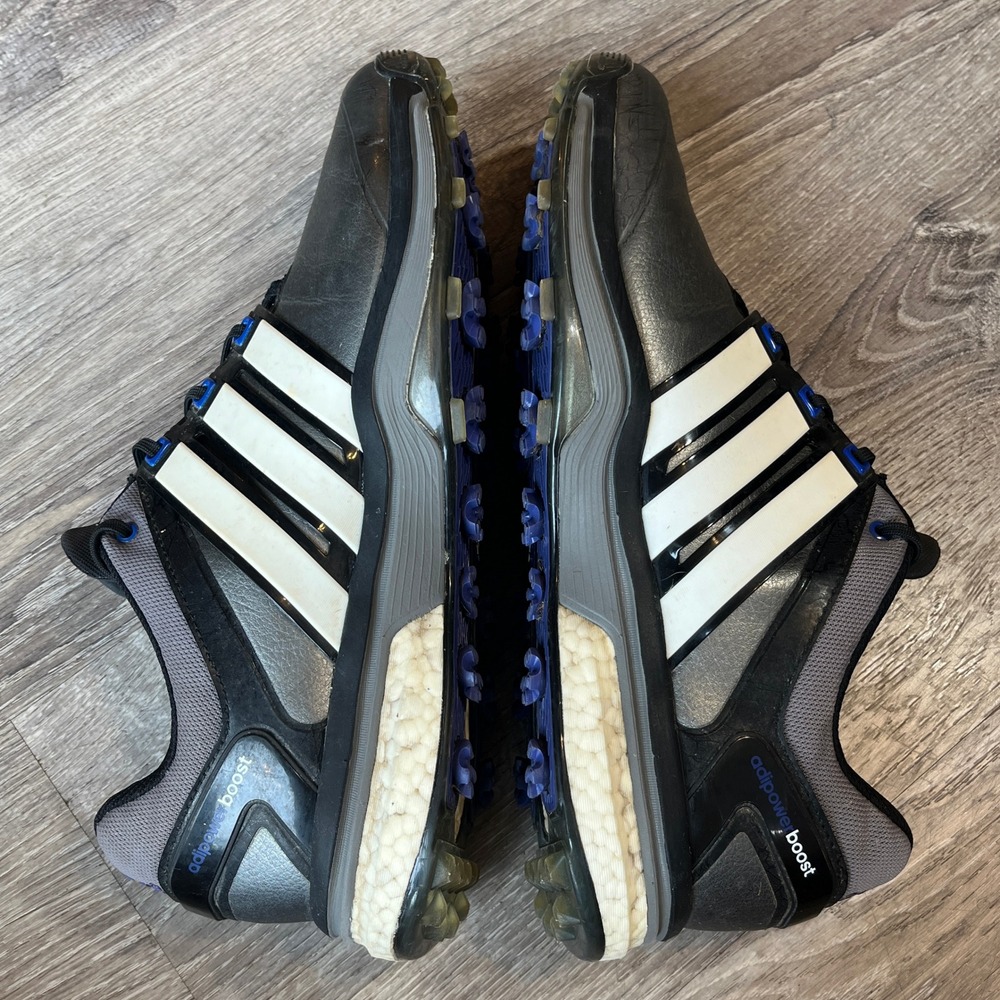 Adidas Adipower Boost Golf Shoes Mens 12 Gunmetal Grey Spikeless Q46922
